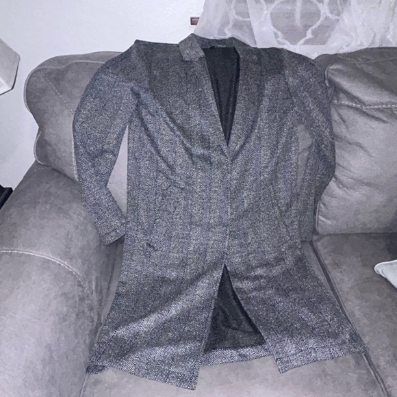 Reduced H&M Divided long knit blazer cardigan jacket XS - Picture 4 of 6